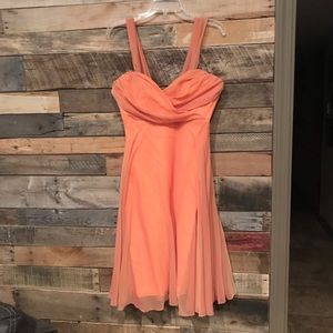 Peach cocktail dress